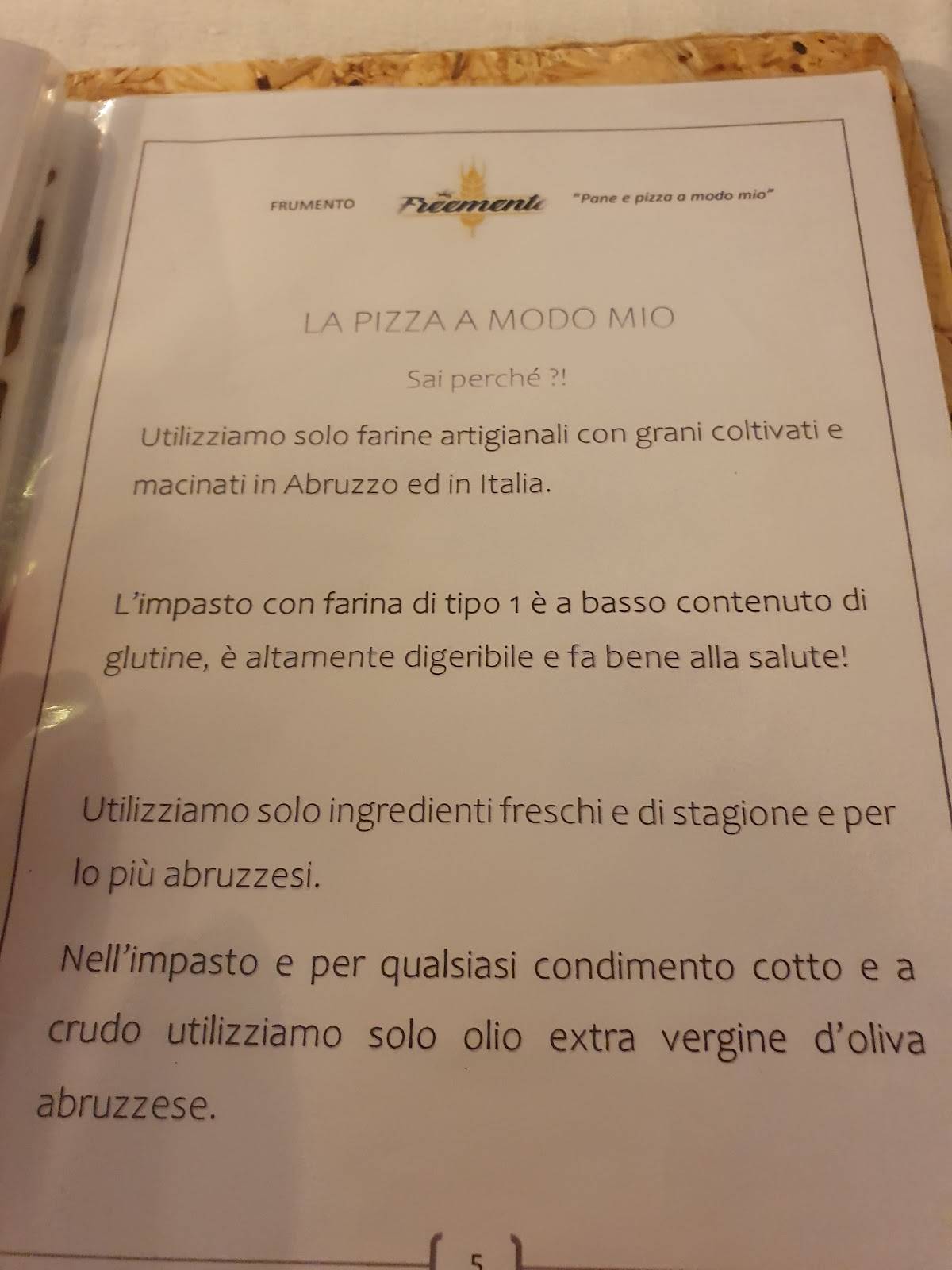 Menu di Frumento 