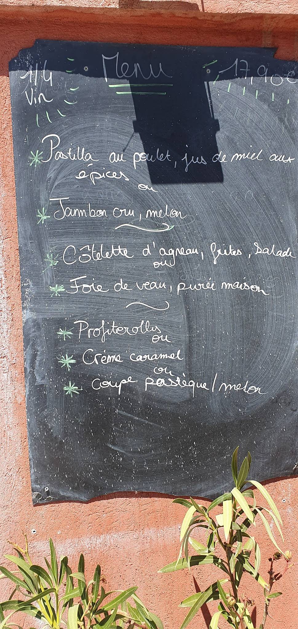 Menu de Le Rendez-vous