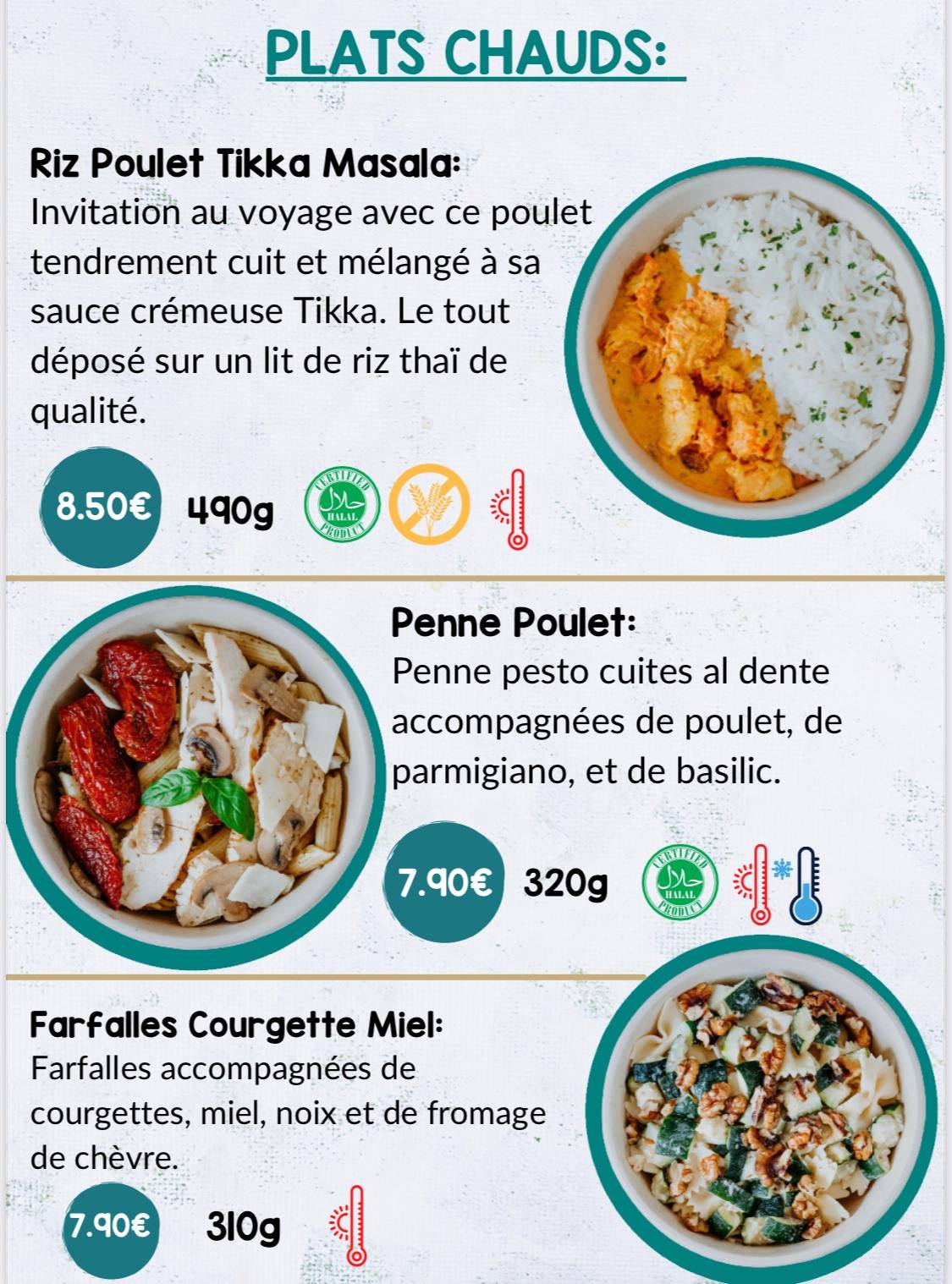 Menu de GARDEN FOOD ROUBAIX