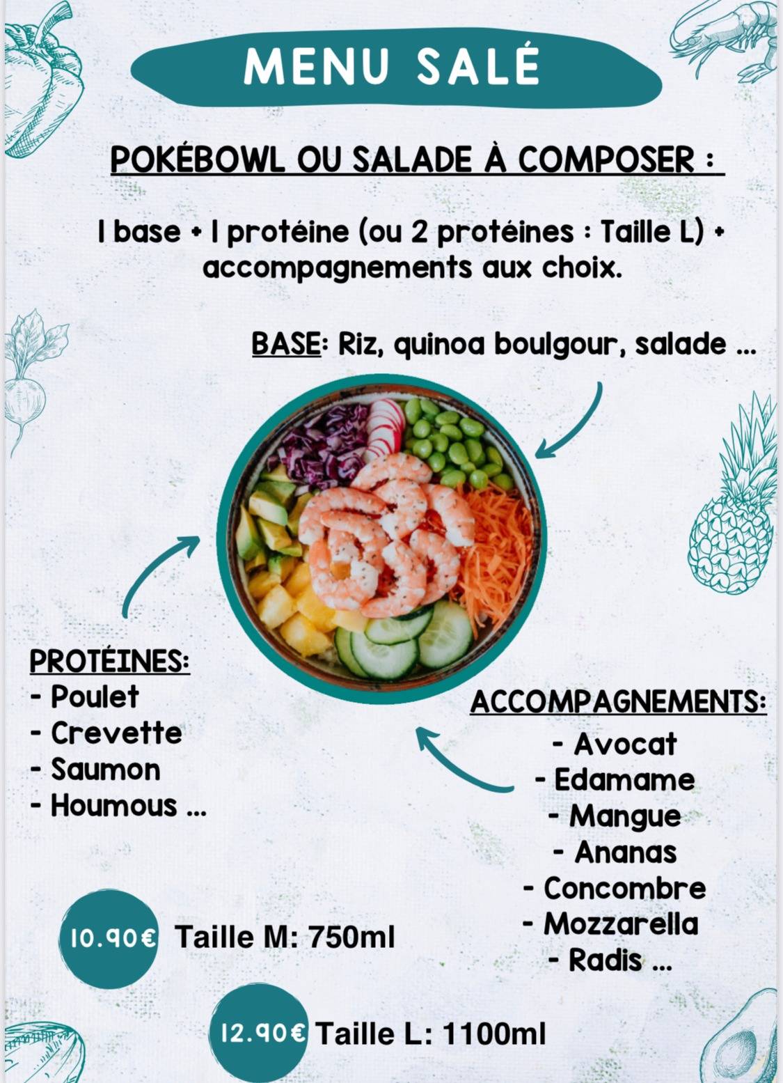 Menu de GARDEN FOOD ROUBAIX