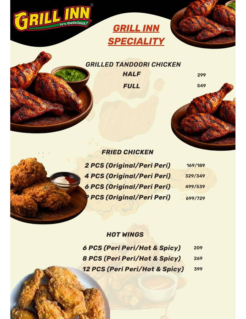 GRILL INN menu
