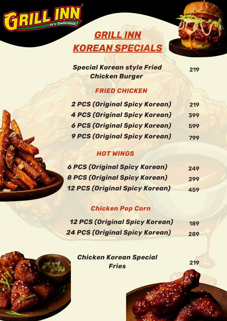 GRILL INN menu