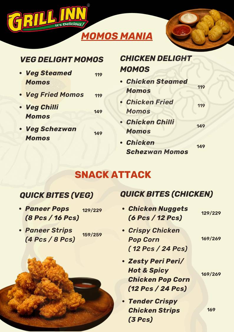 GRILL INN menu