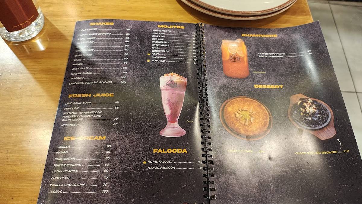 GYROS KITCHEN Kammanahalli menu