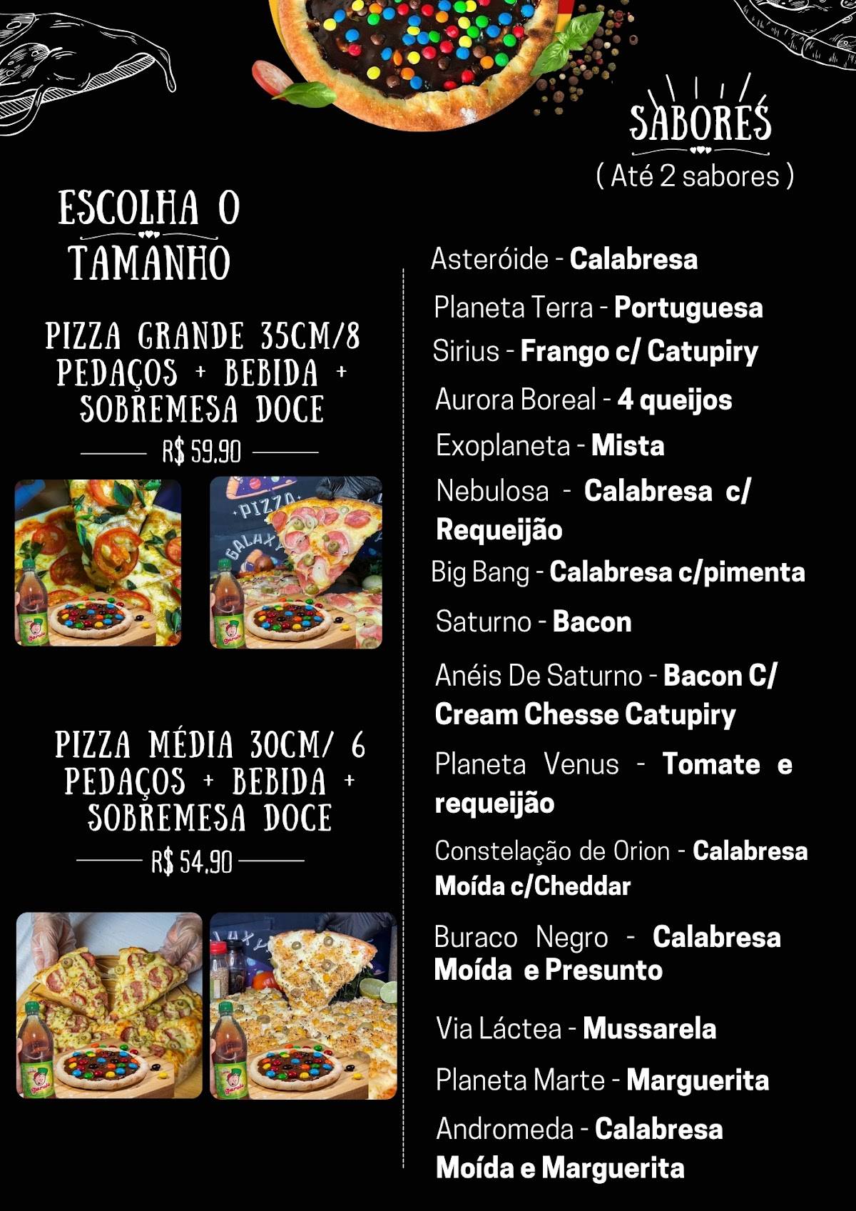 Galaxy Pizza Delivery cardápio