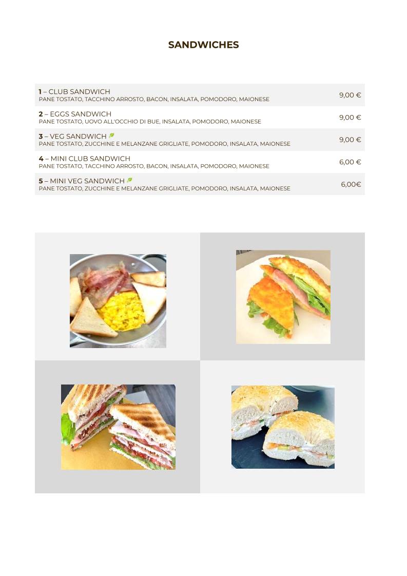 Menu di Kiafè Enjoy Your Break 