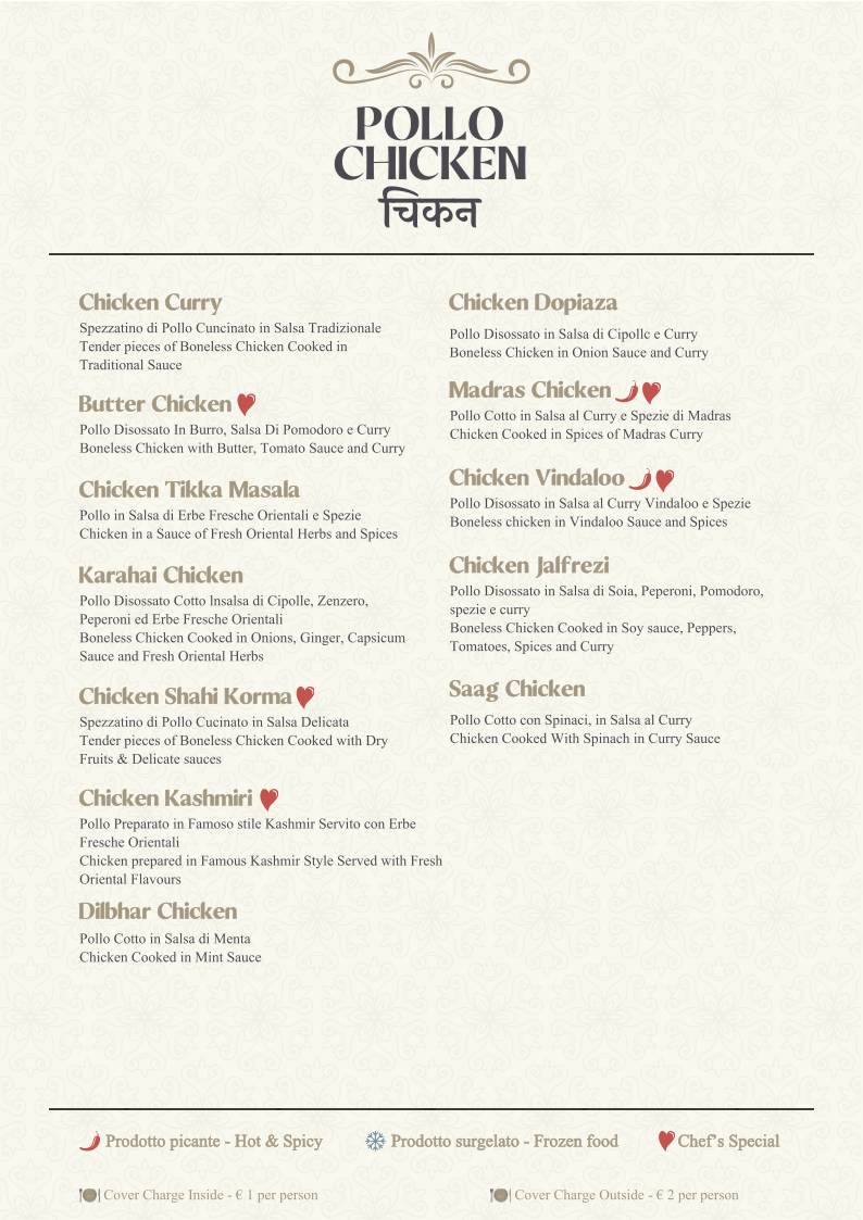 Menu di Gandhi 2 Indian Restaurant 