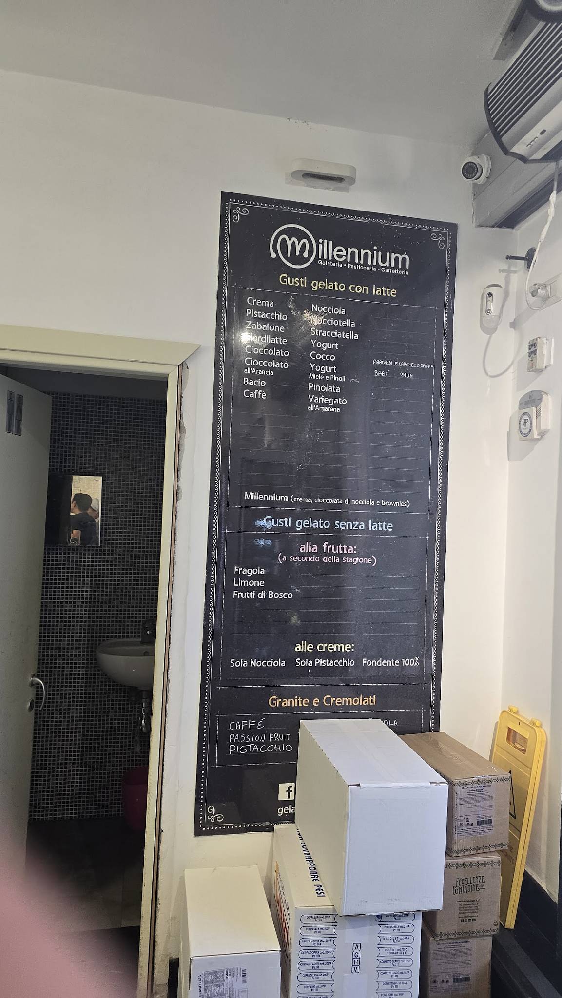 Menu di Gelateria Millennium 