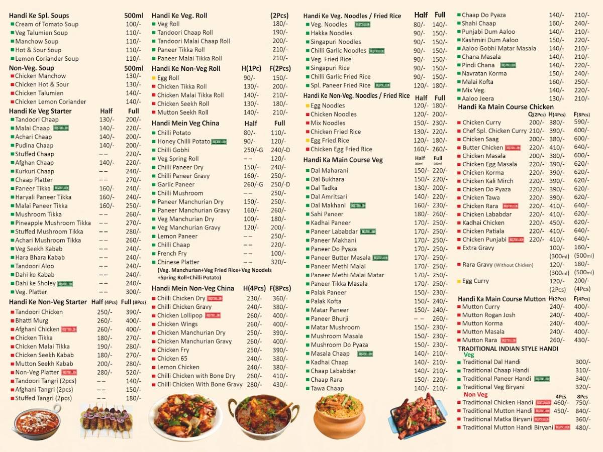 Handi punjab di menu