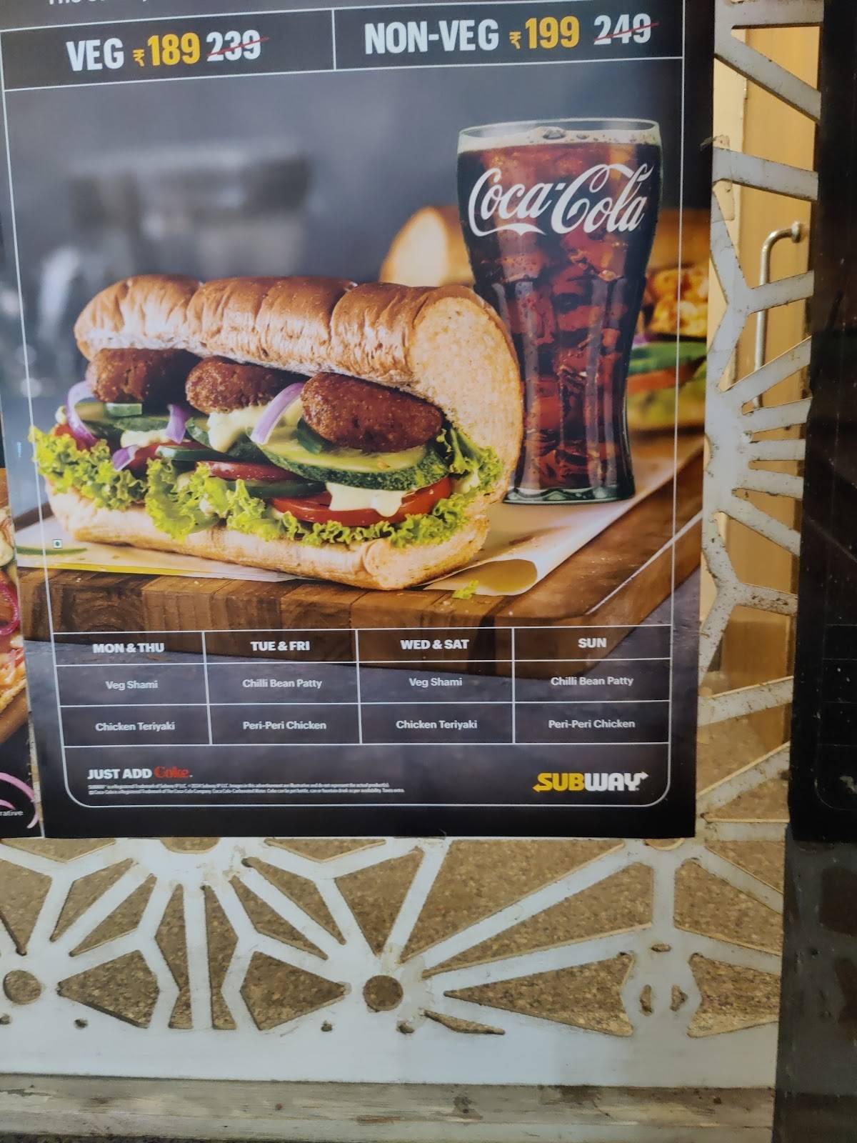 Subway Gaur City Mall menu