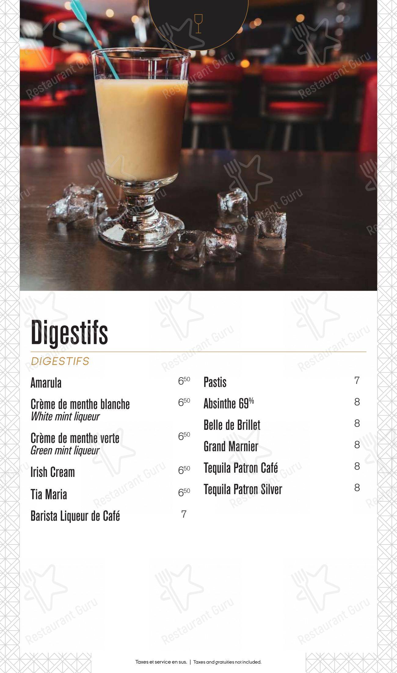 Ginger Resto-Bar dans Québec - Dinner Menu