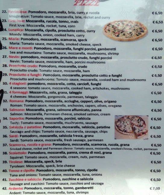 Menu de Ristorante Pizzeria Gioia 53