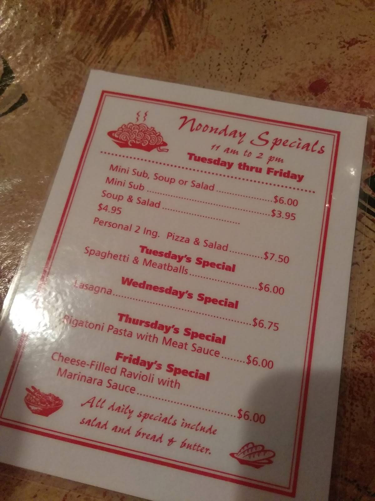 Menu at Giovanni's pub &amp; bar, Fairborn, 215 W Main St