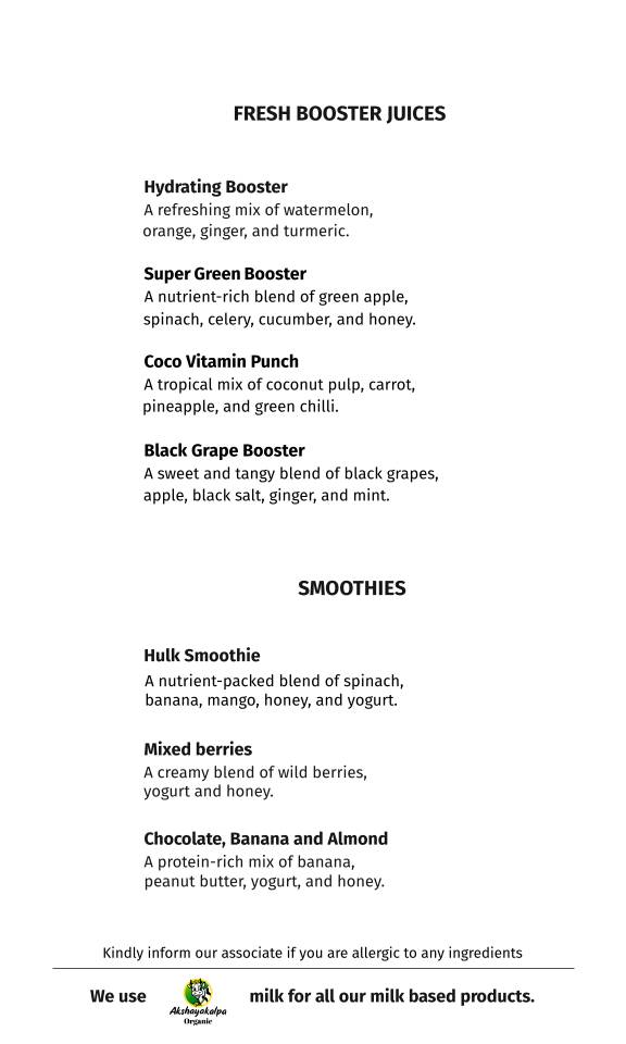 Go Native Whitefield menu