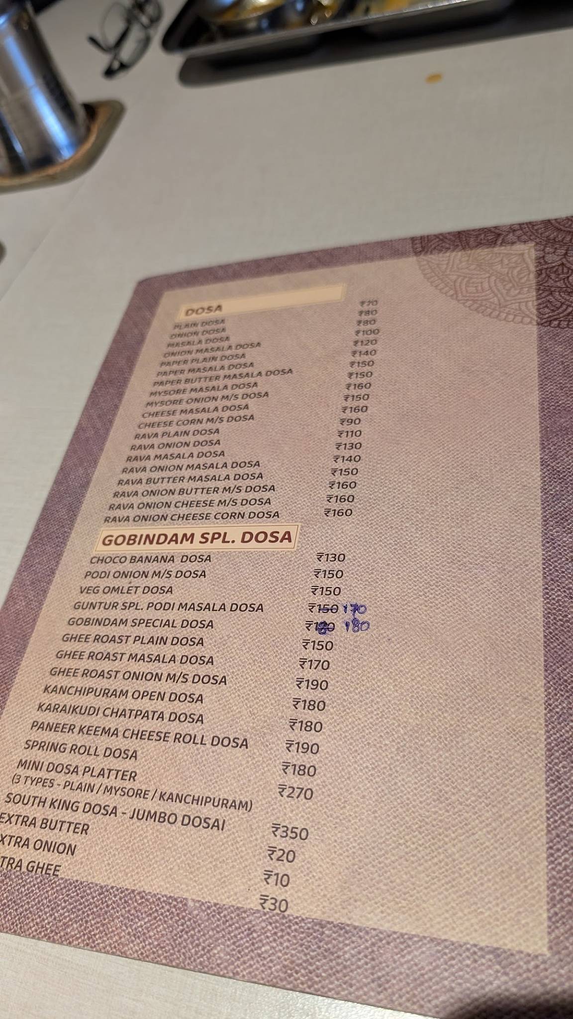 Gobindam By Southexpress menu