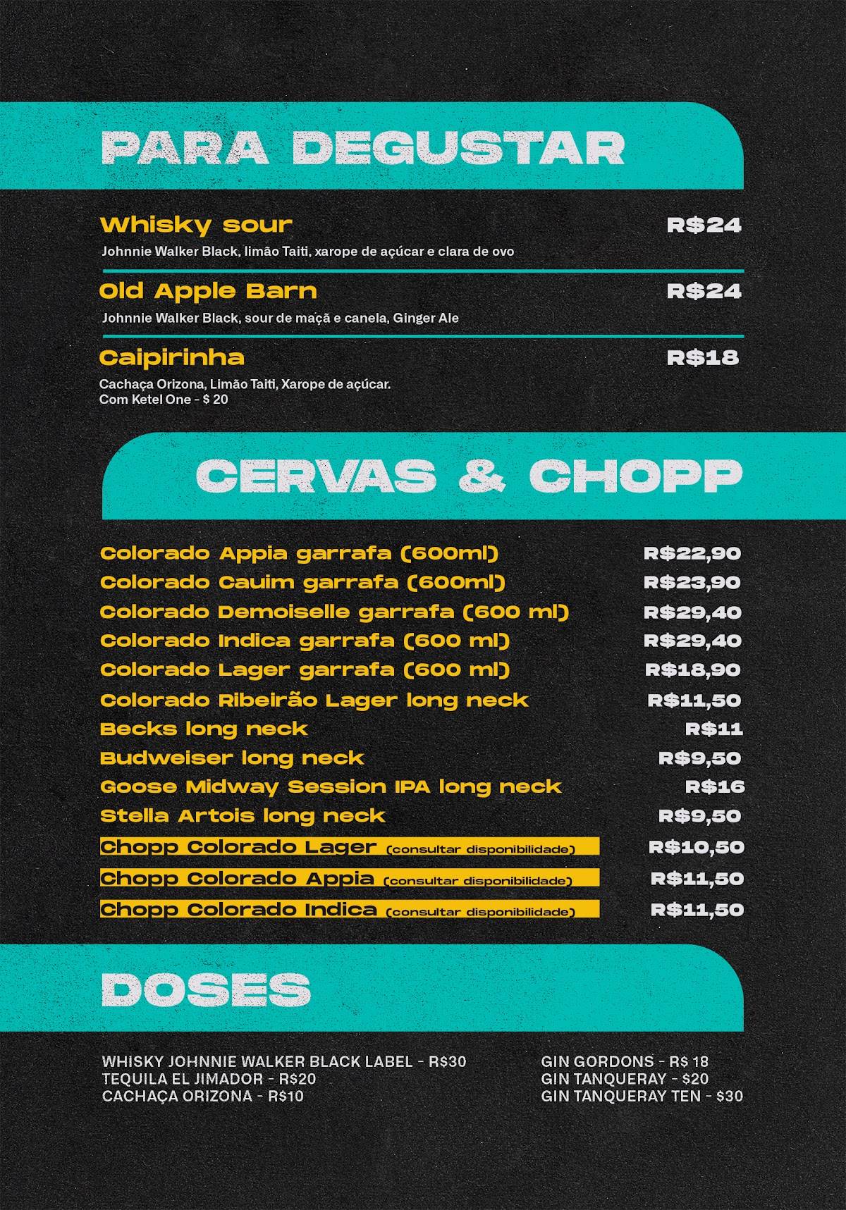 Mafuá Burger cardápio
