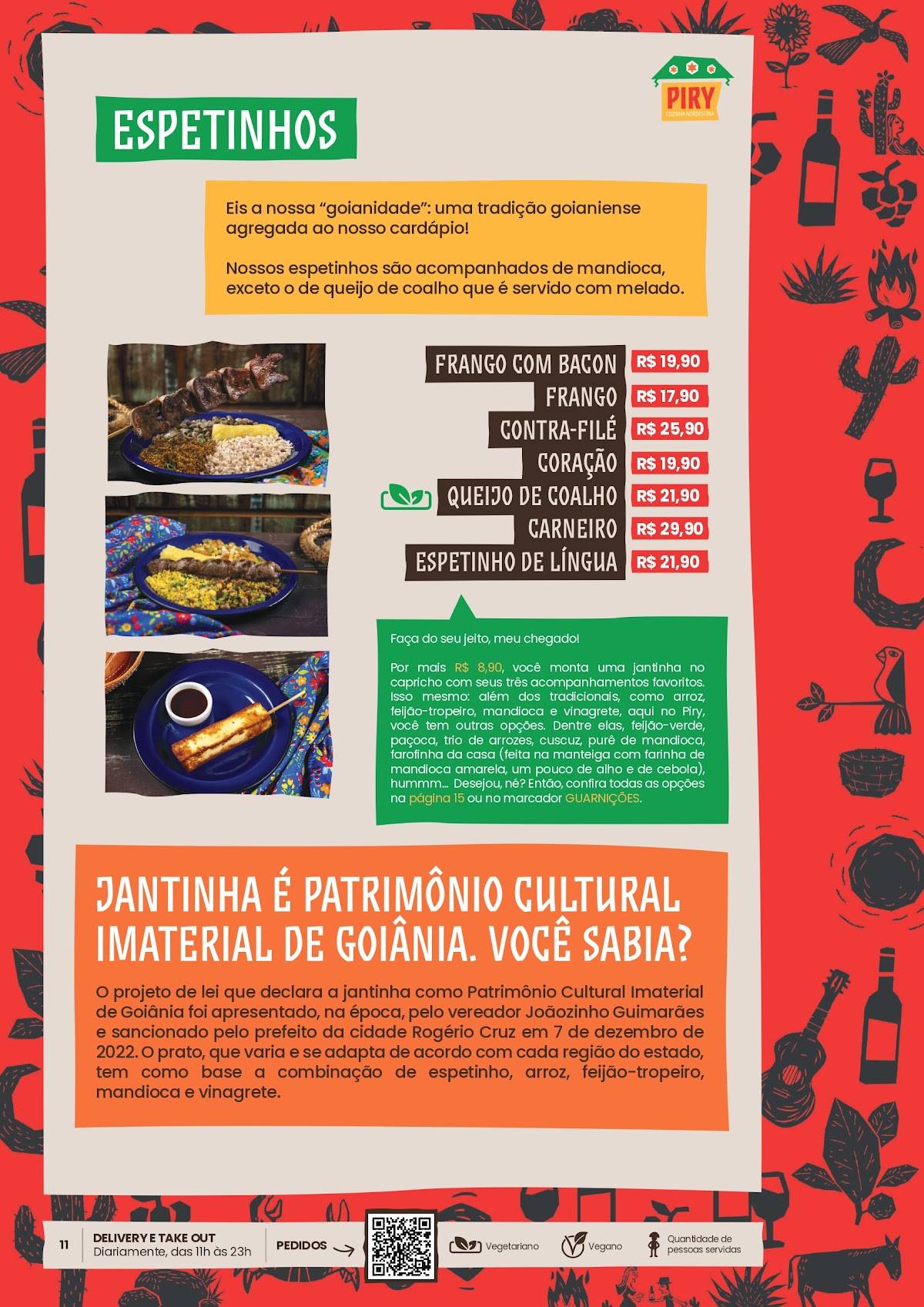 Piry Bar & Restaurante — Cozinha Nordestina cardápio