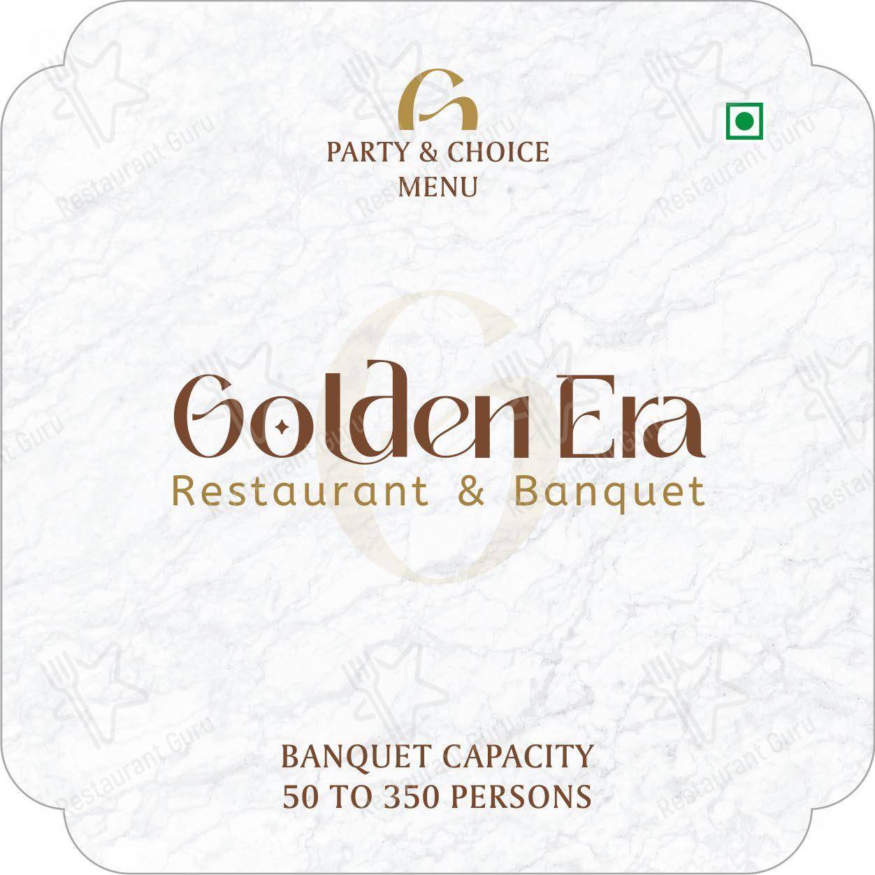 Golden Era Restaurant and Banquet - Menu bar