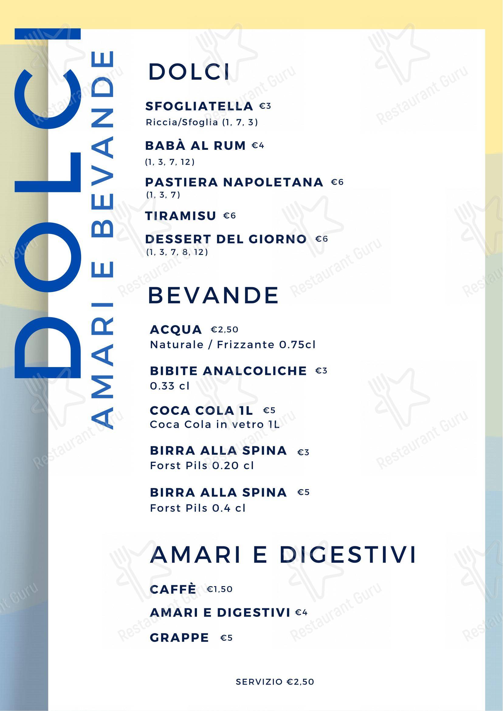 Menu di Ristorante Pizzeria Golfo di Napoli - Menu bar