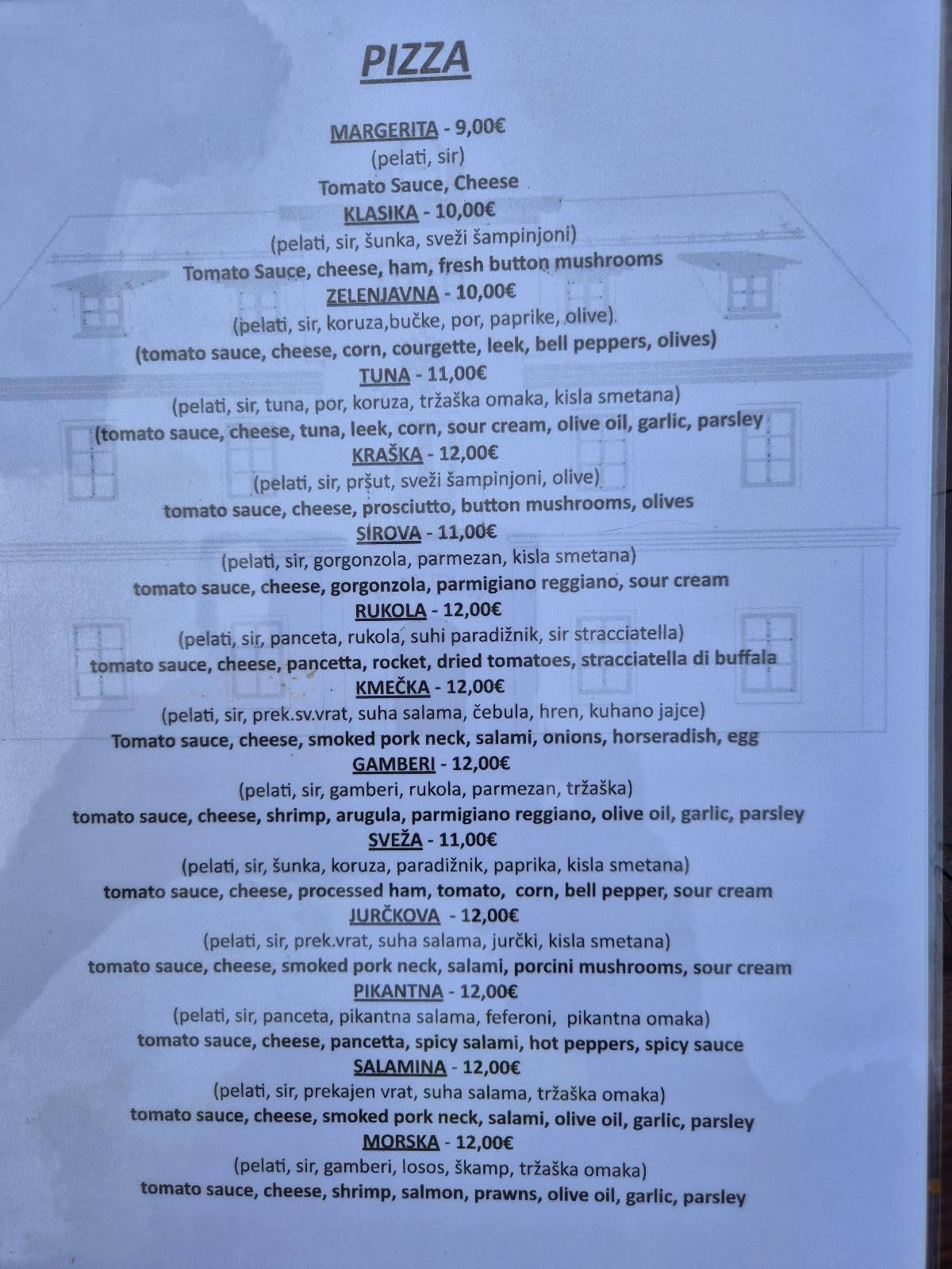 Menu di Gostišče Barbara 
