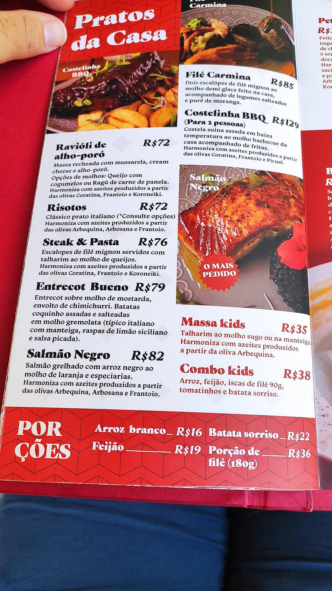 Olivas GastroBar cardápio