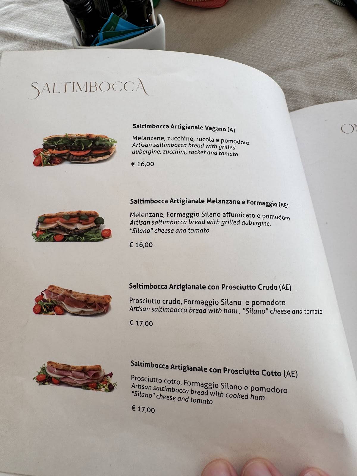 Menu di Gran Caffè R. Vuotto 