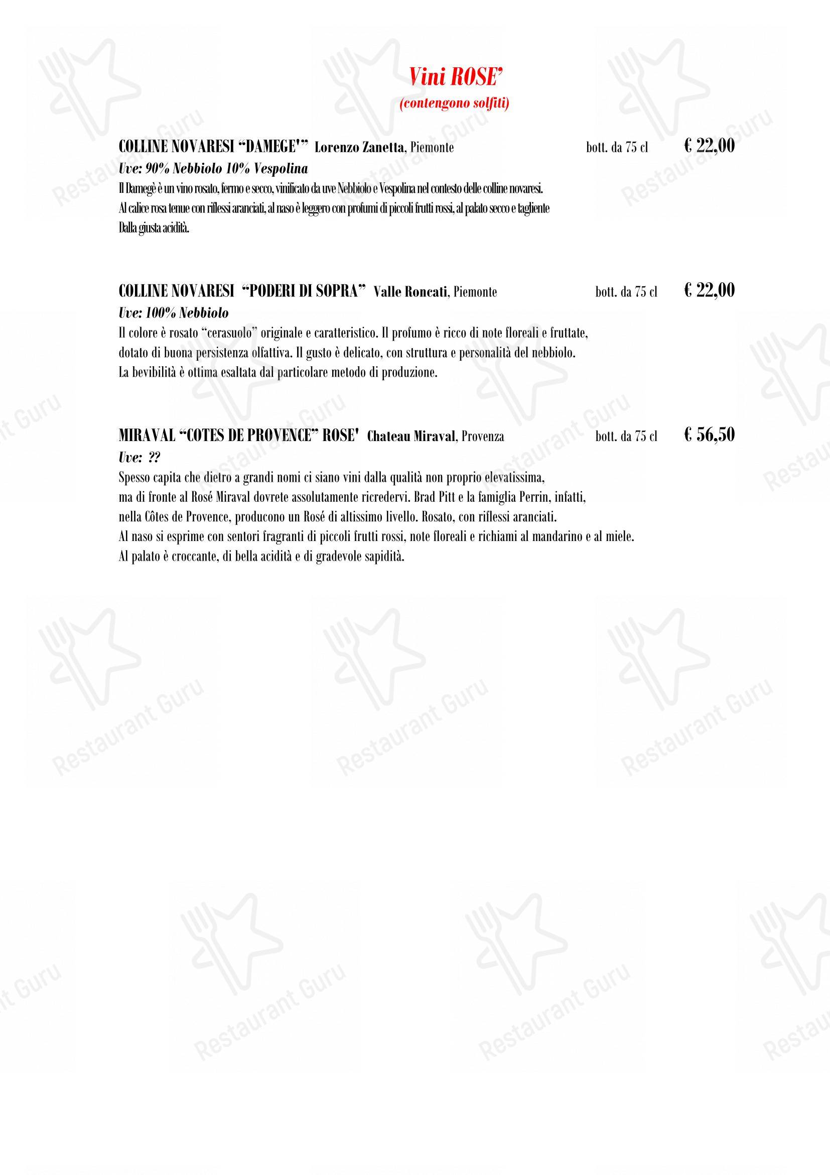 Grani e Salami in Novara - Menu bar