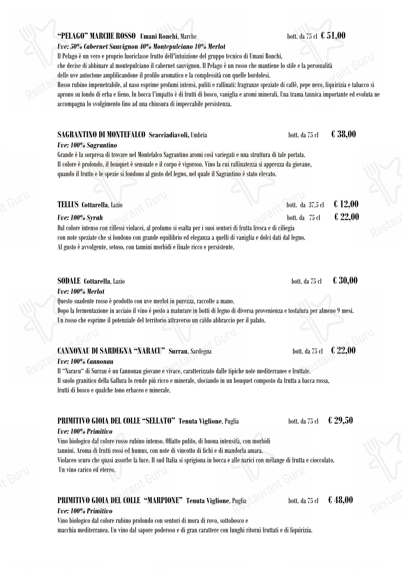 Menu di Grani e Salami - Menu bar