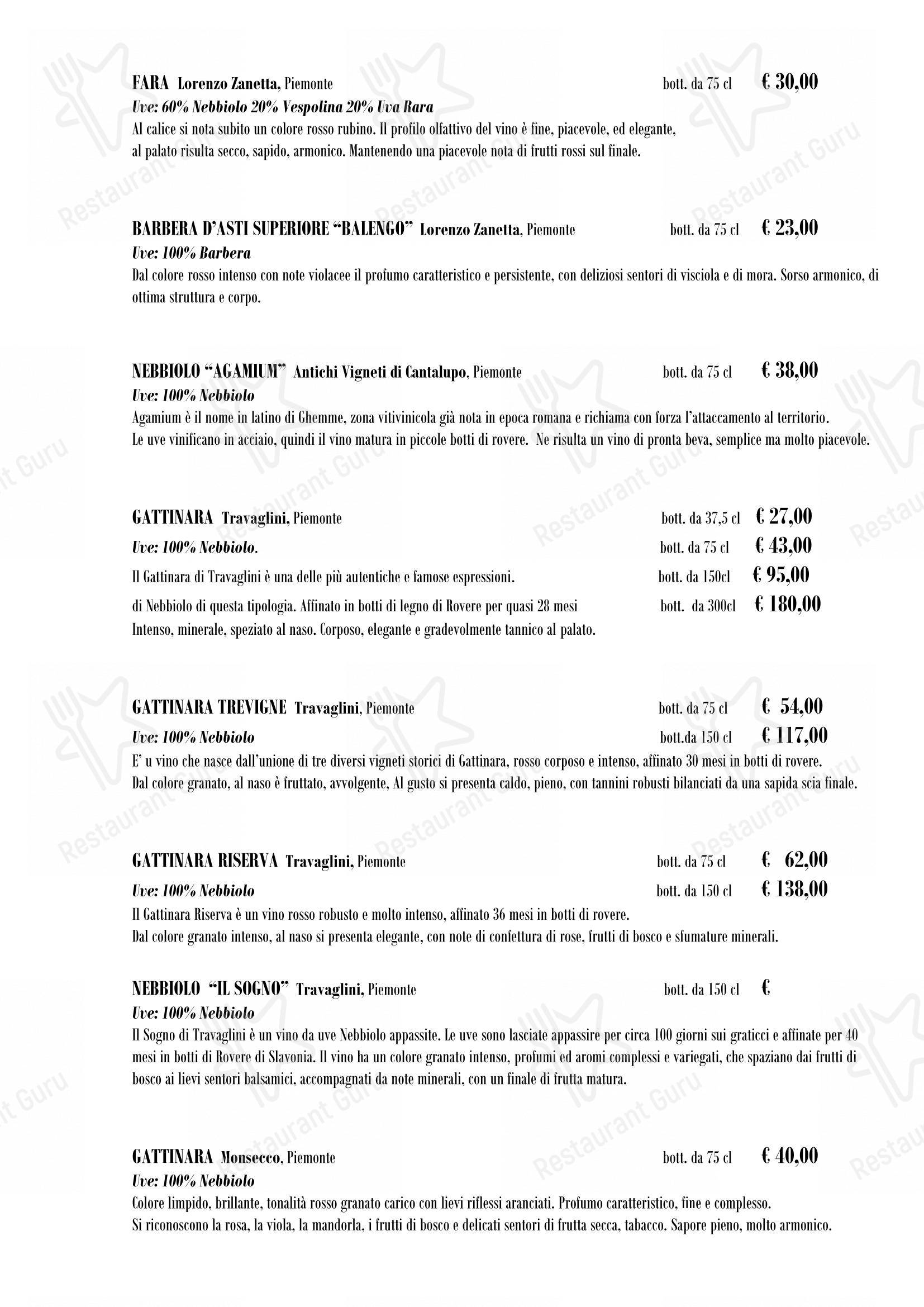 Grani e Salami in Novara - Menu bar