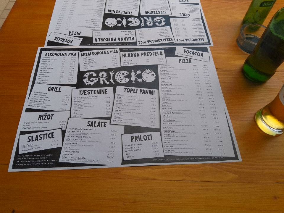 Menu di Gricko Streetfood 