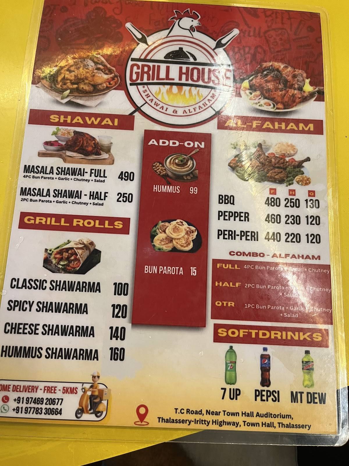 Grill House Thalassery menu