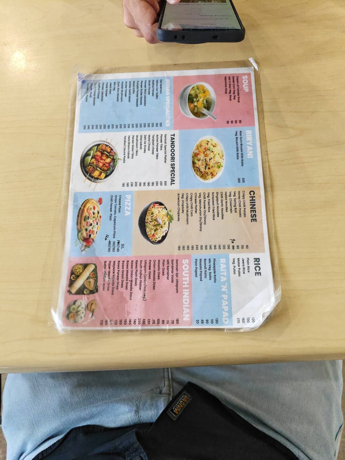 Santosh Sweets menu