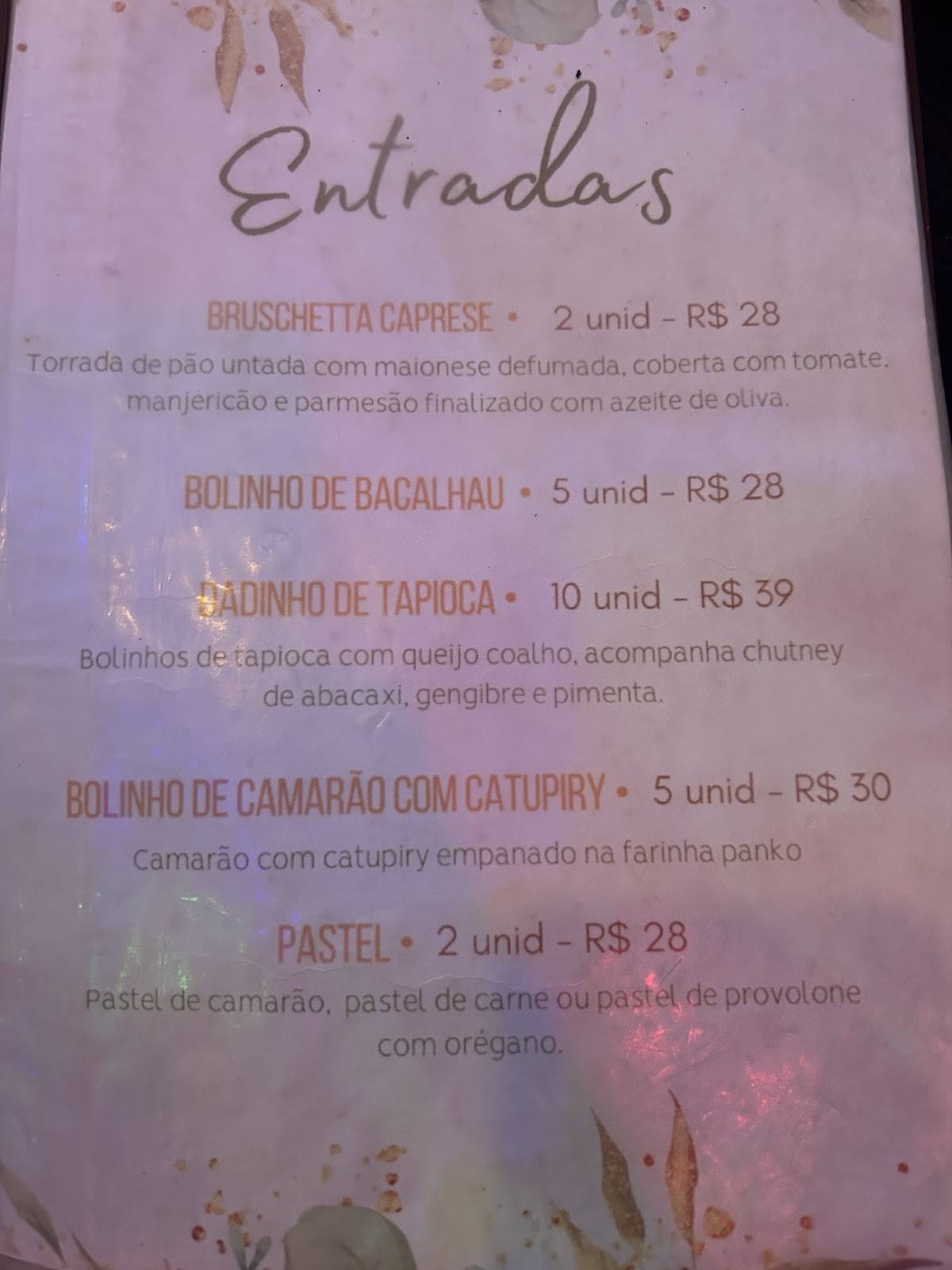 Gypsy Búzios cardápio