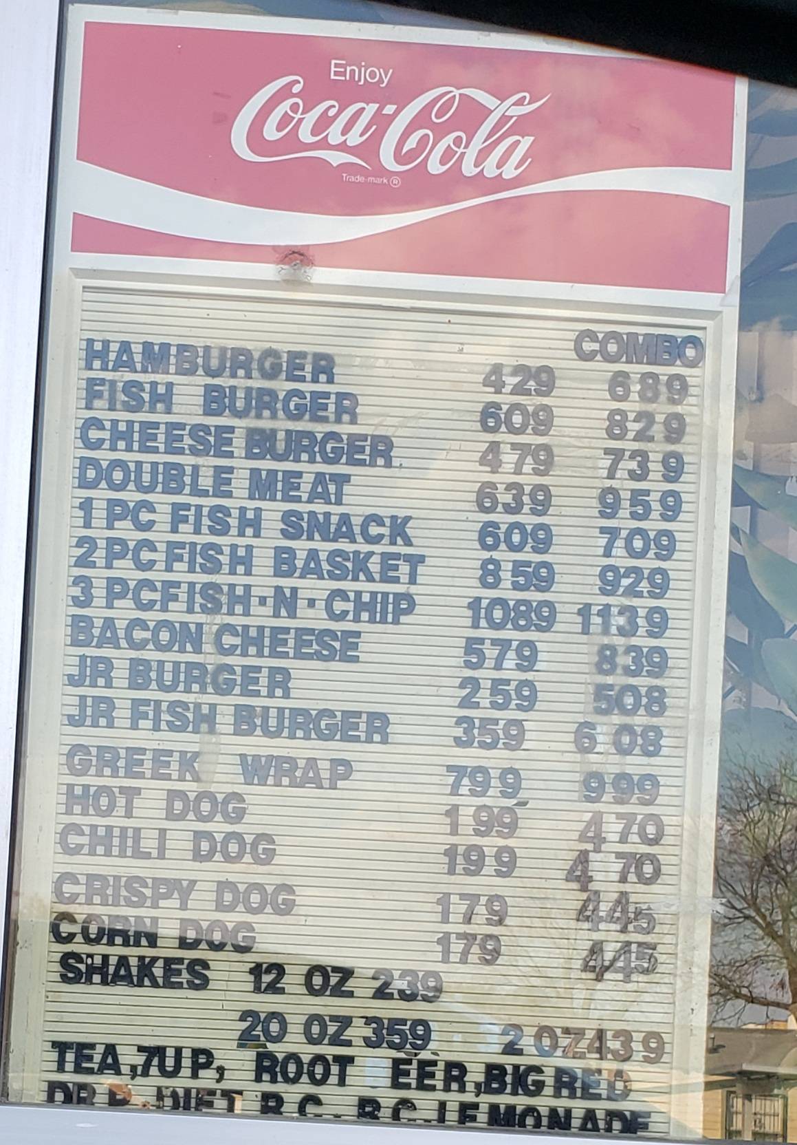 Menu at Gyro's Driveinn Seafood & Burgers restaurant, San Antonio