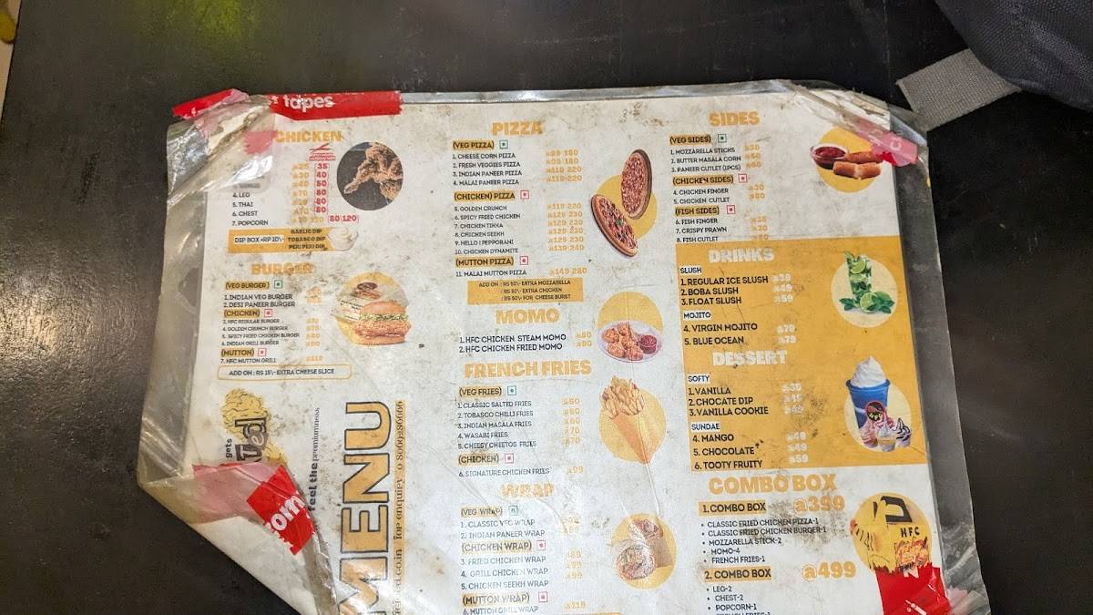 HFC RAMPURHAT GLOWING TREATS Best Restaurant in Rampurhat menu