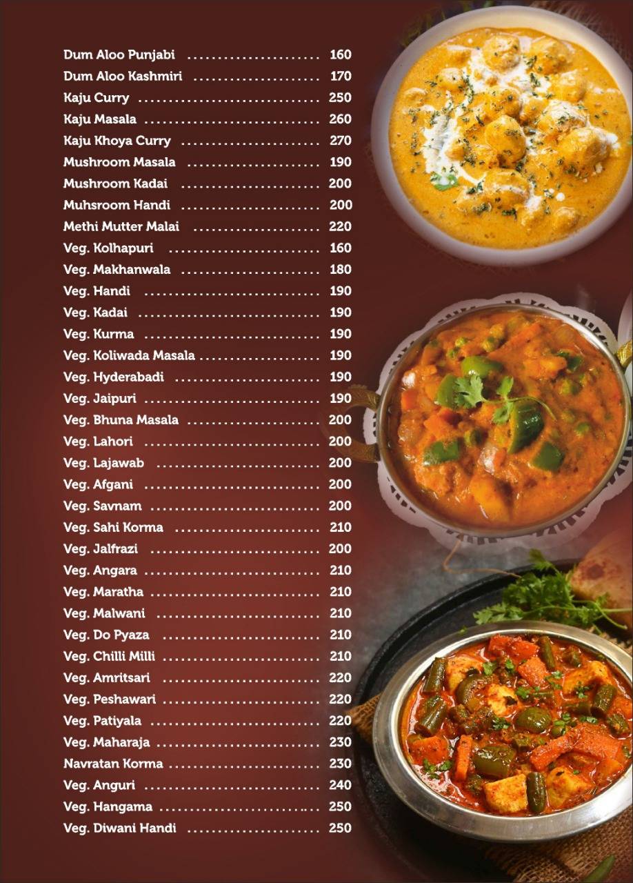 HOTEL SWAD FAMILY RESTAURANT menu