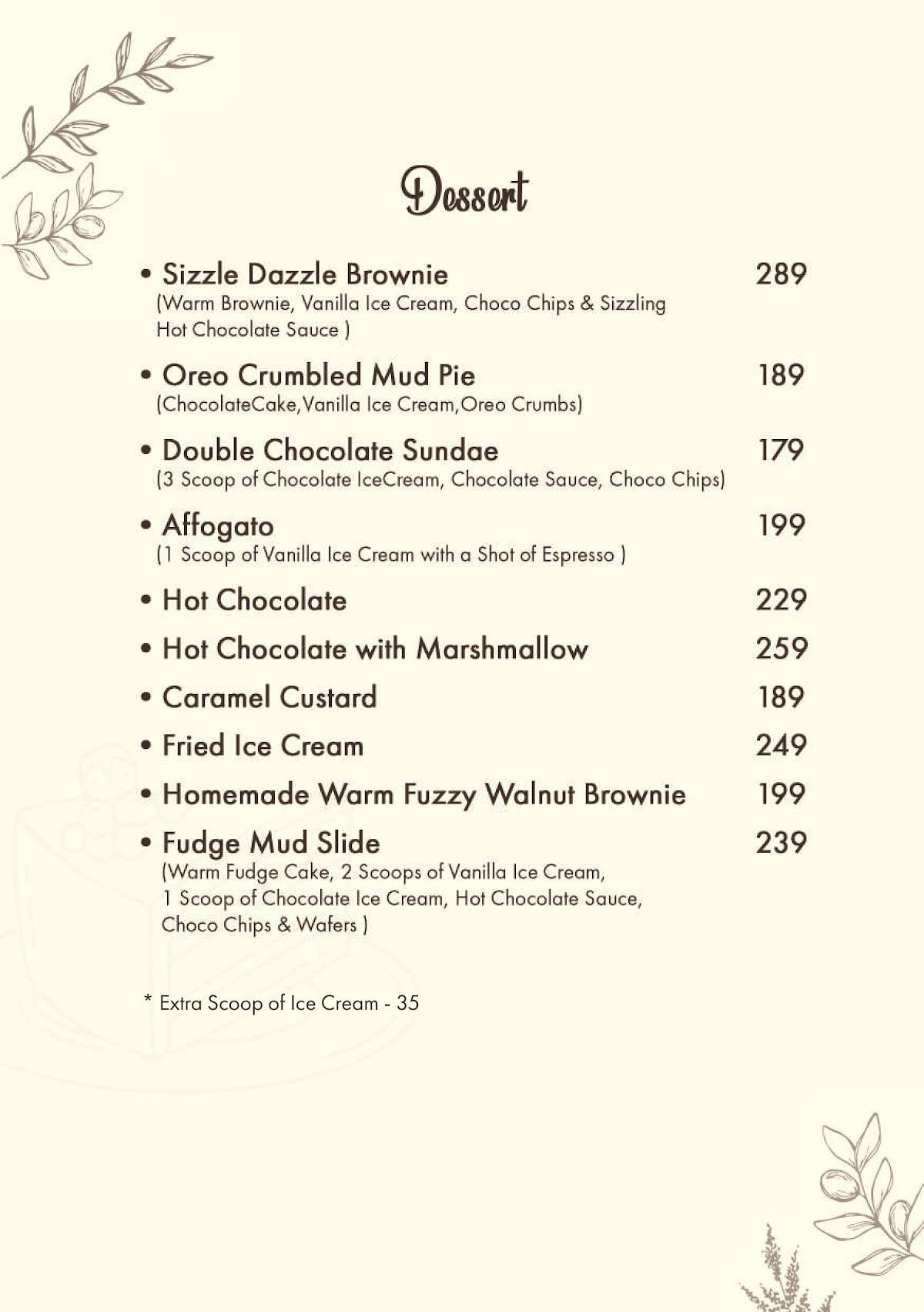 HYGGE menu
