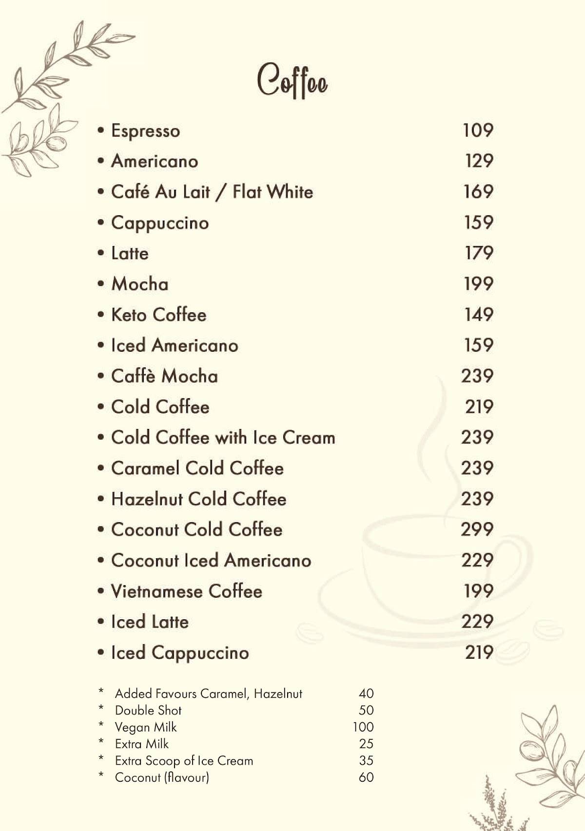 HYGGE menu