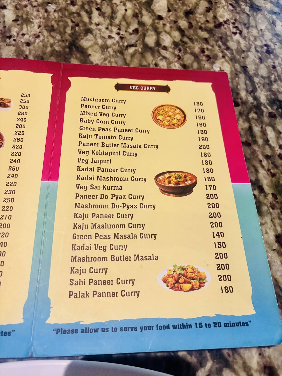 Habibi Drive Inn Restaurant menu