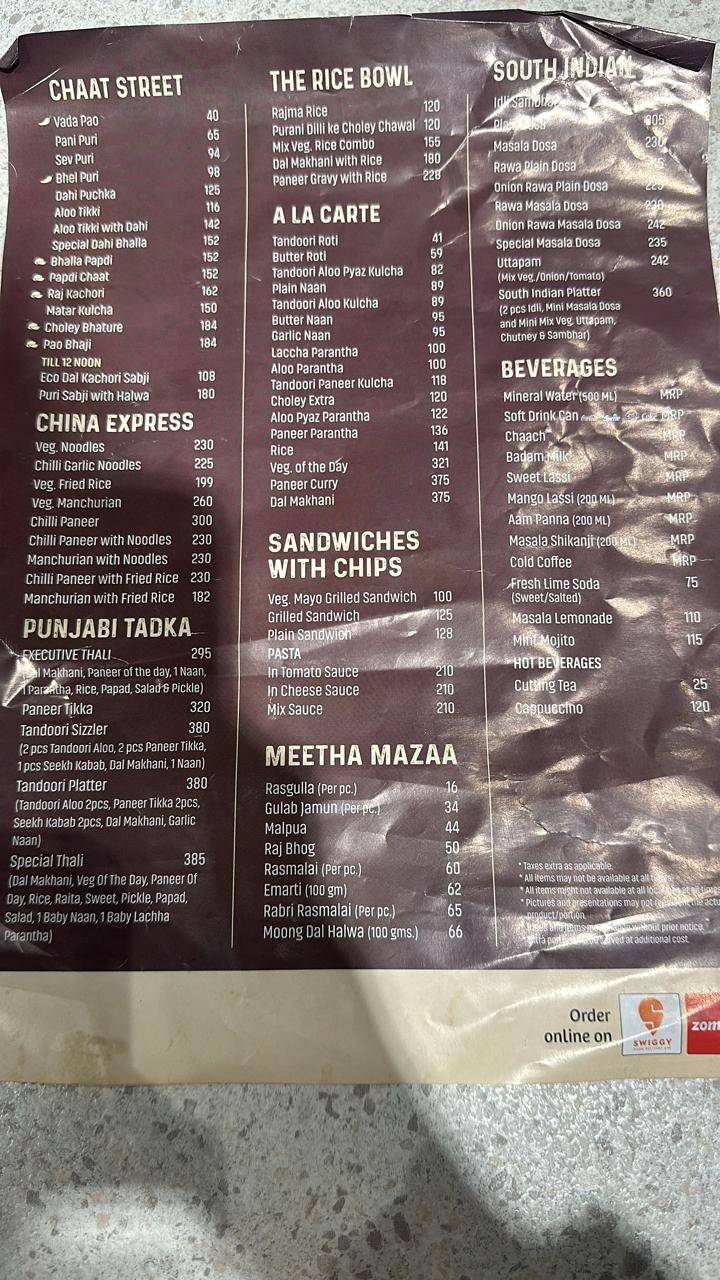 Haldiram's - Raj Nagar menu