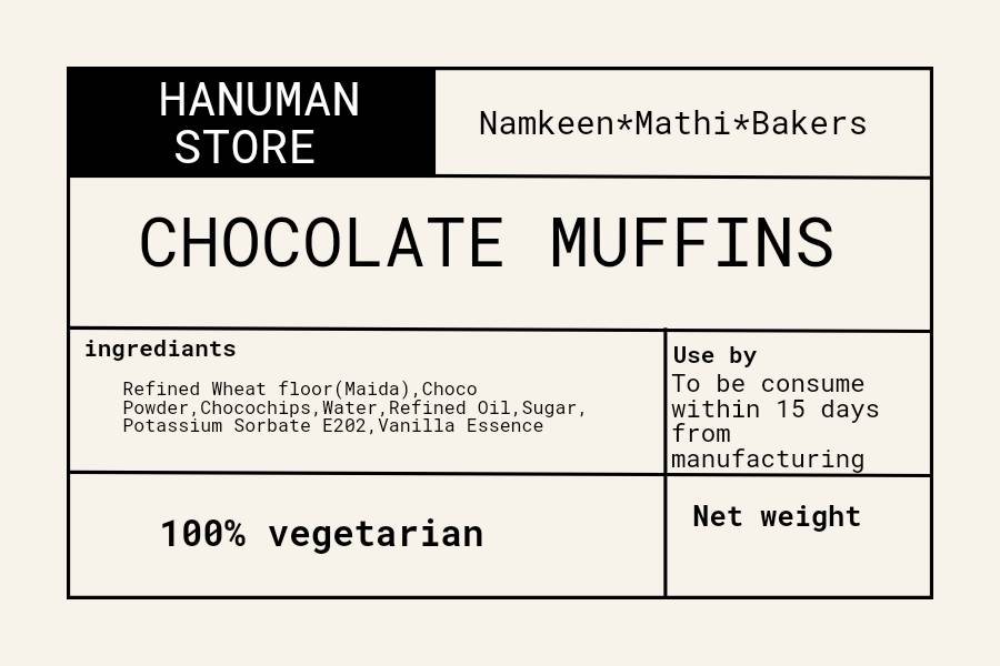 Hanuman Store menu