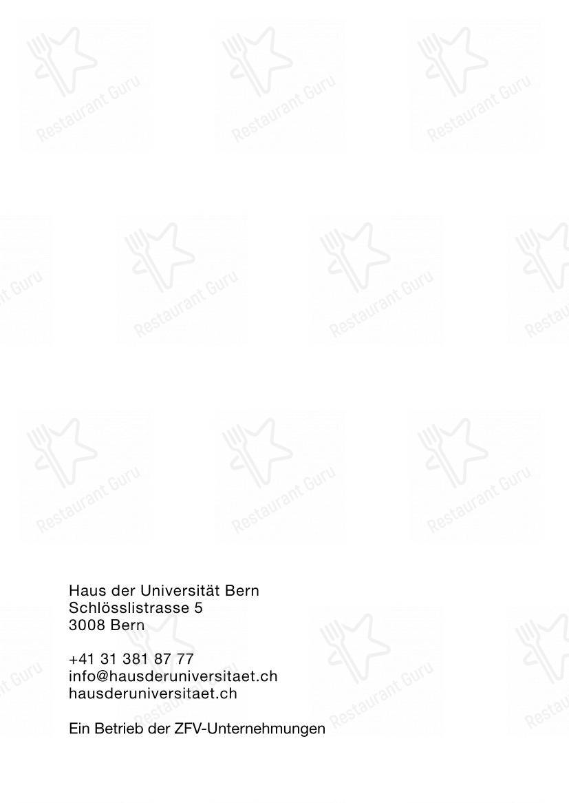 Menu bar per Haus der Universität Bern in Berna