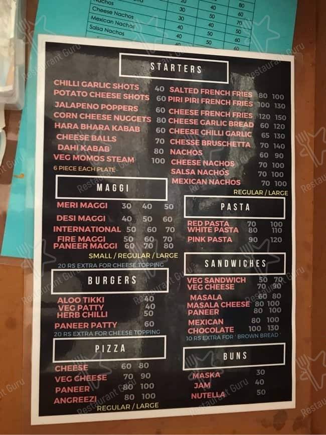 HAVE A NICE DAY CAFE menu