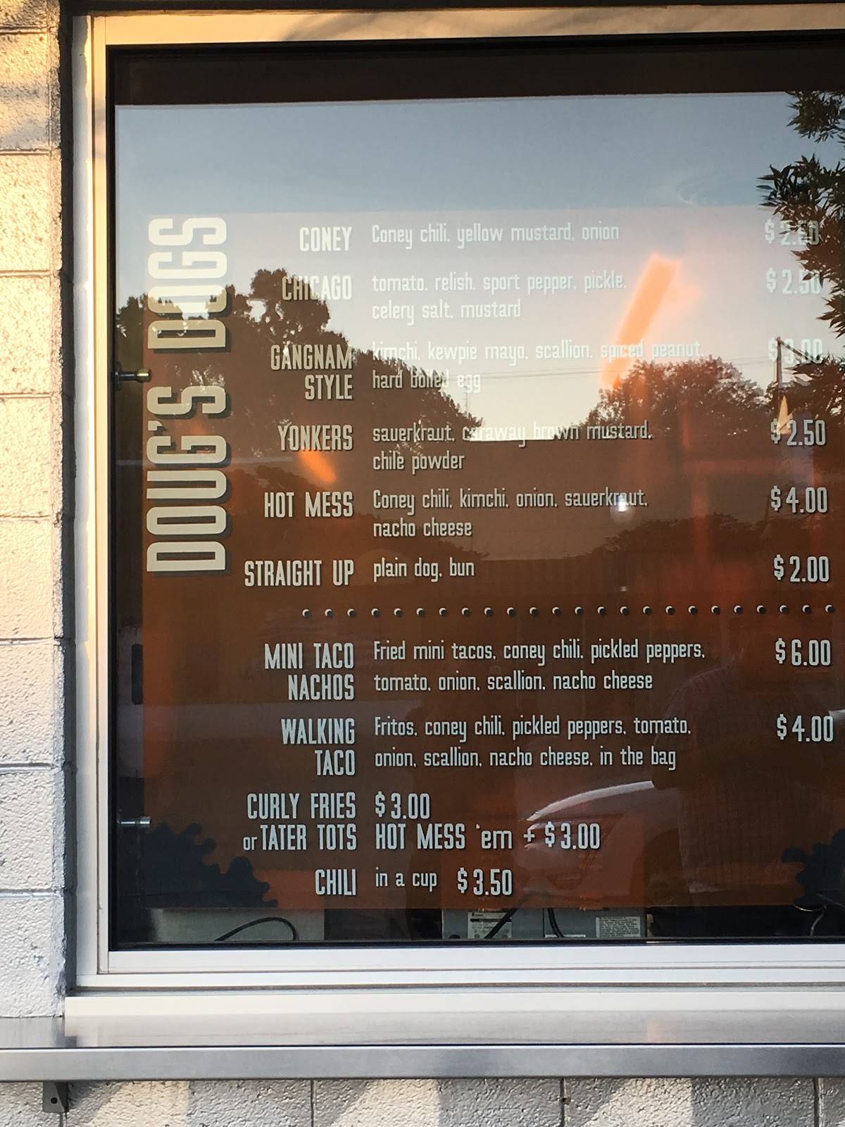 Menu at Doug's Delight restaurant, Hazel Park