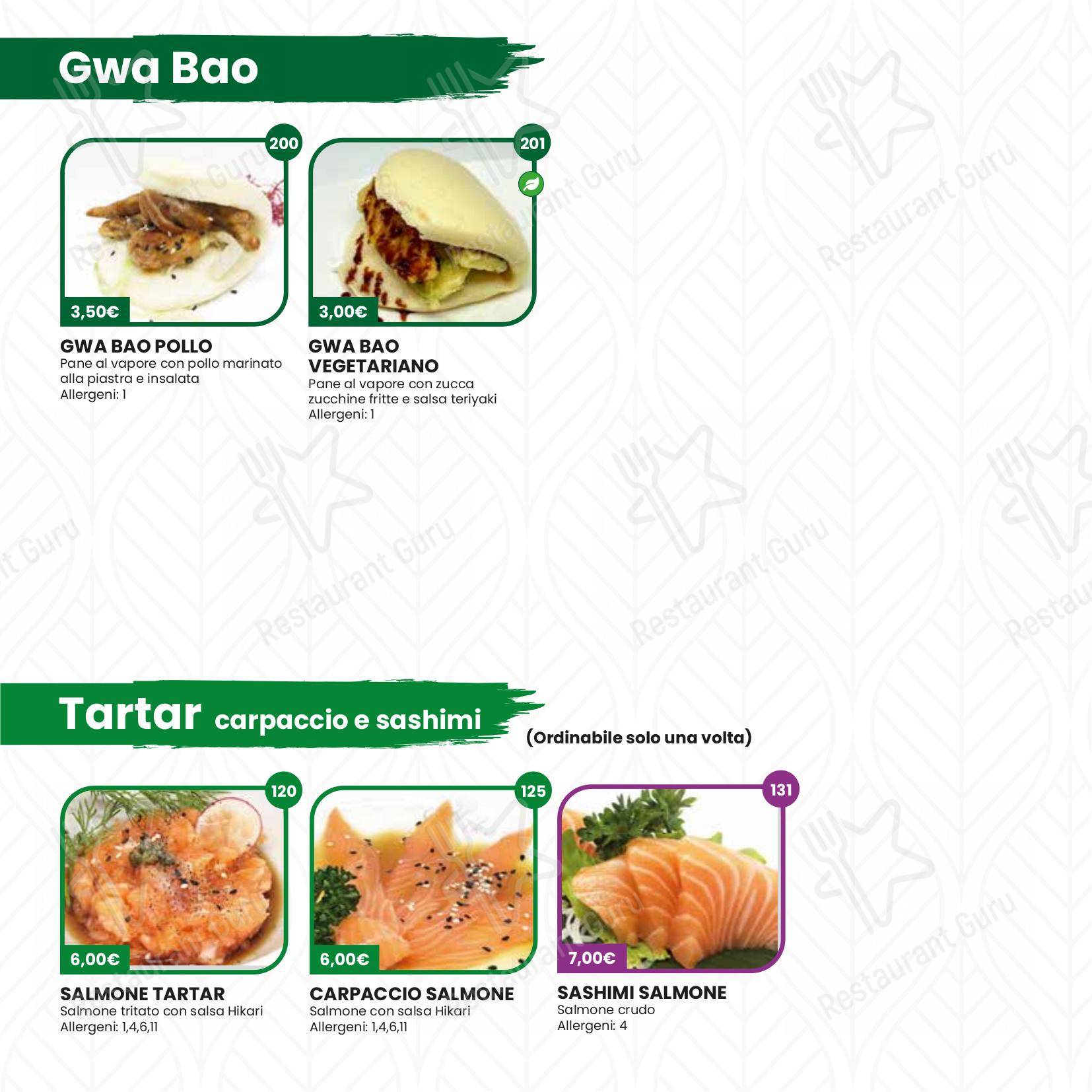 Основное меню per Hikari Sushi ristorante