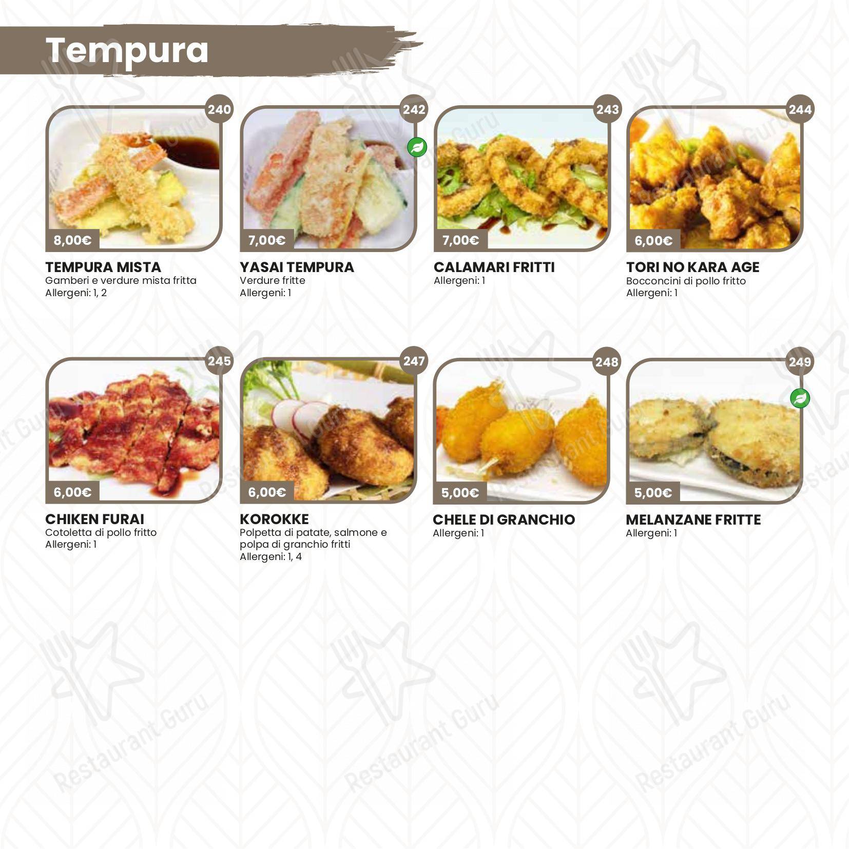 Основное меню per Hikari Sushi ristorante