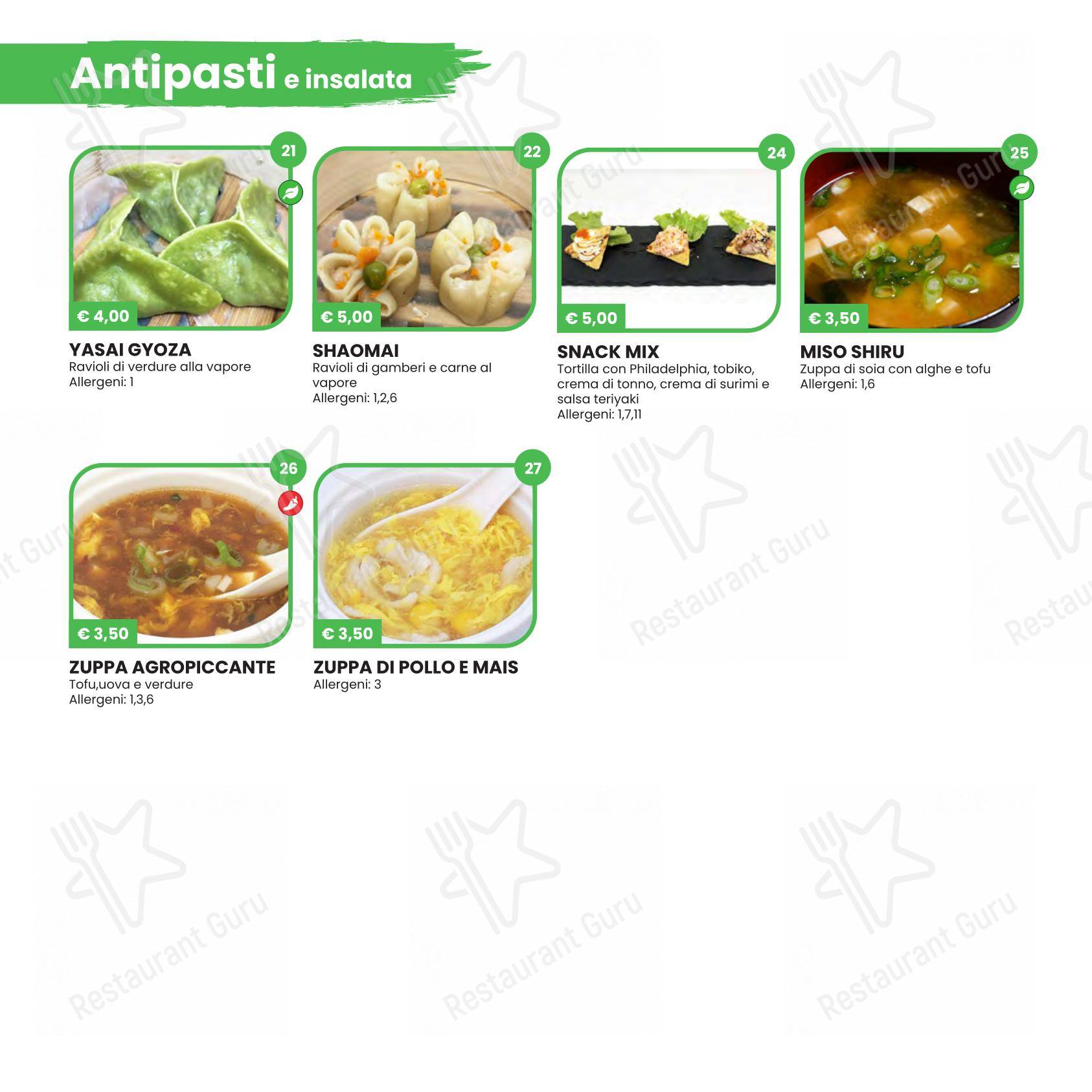 Hikari Sushi in Brescia - Menu