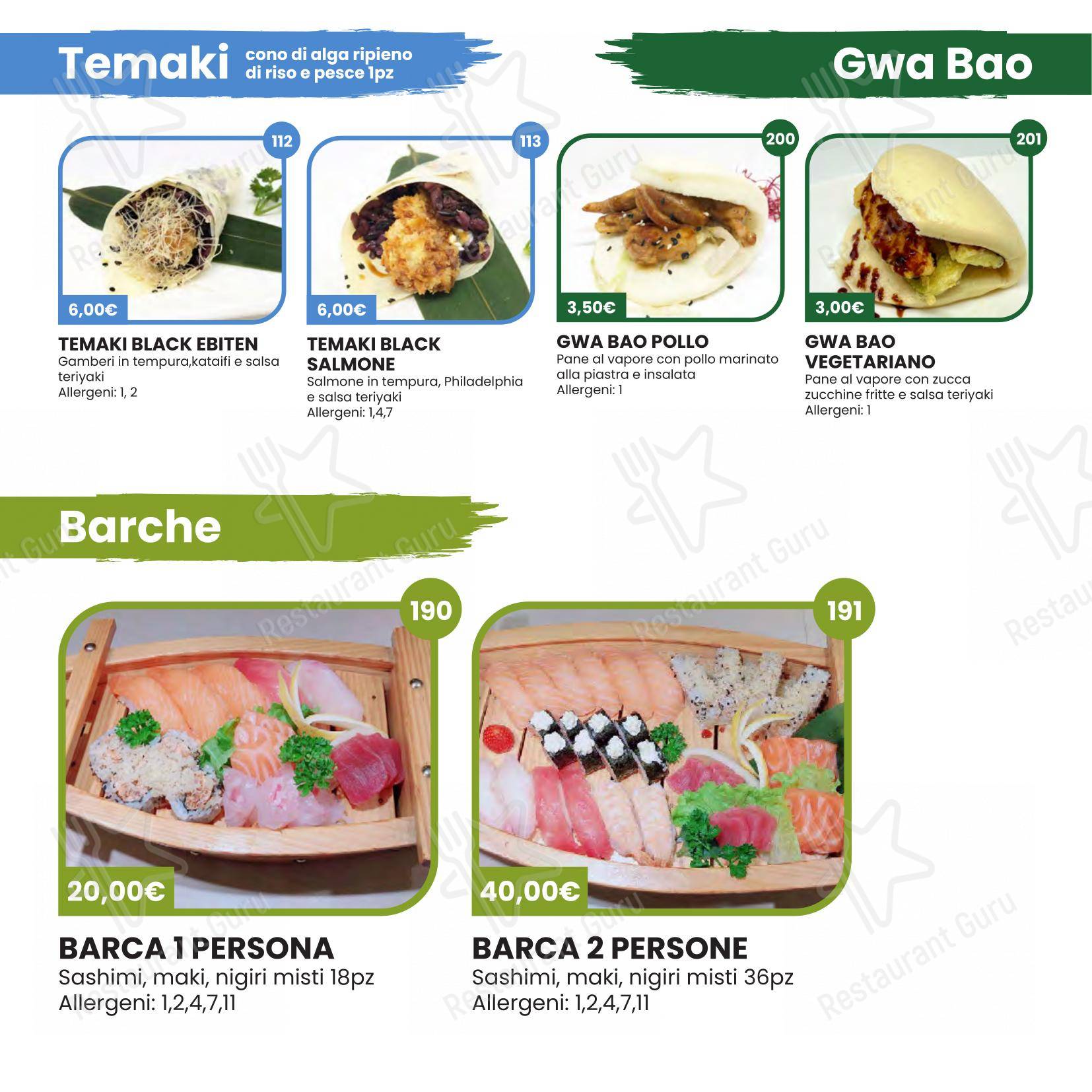 Hikari Sushi in Brescia - 菜单