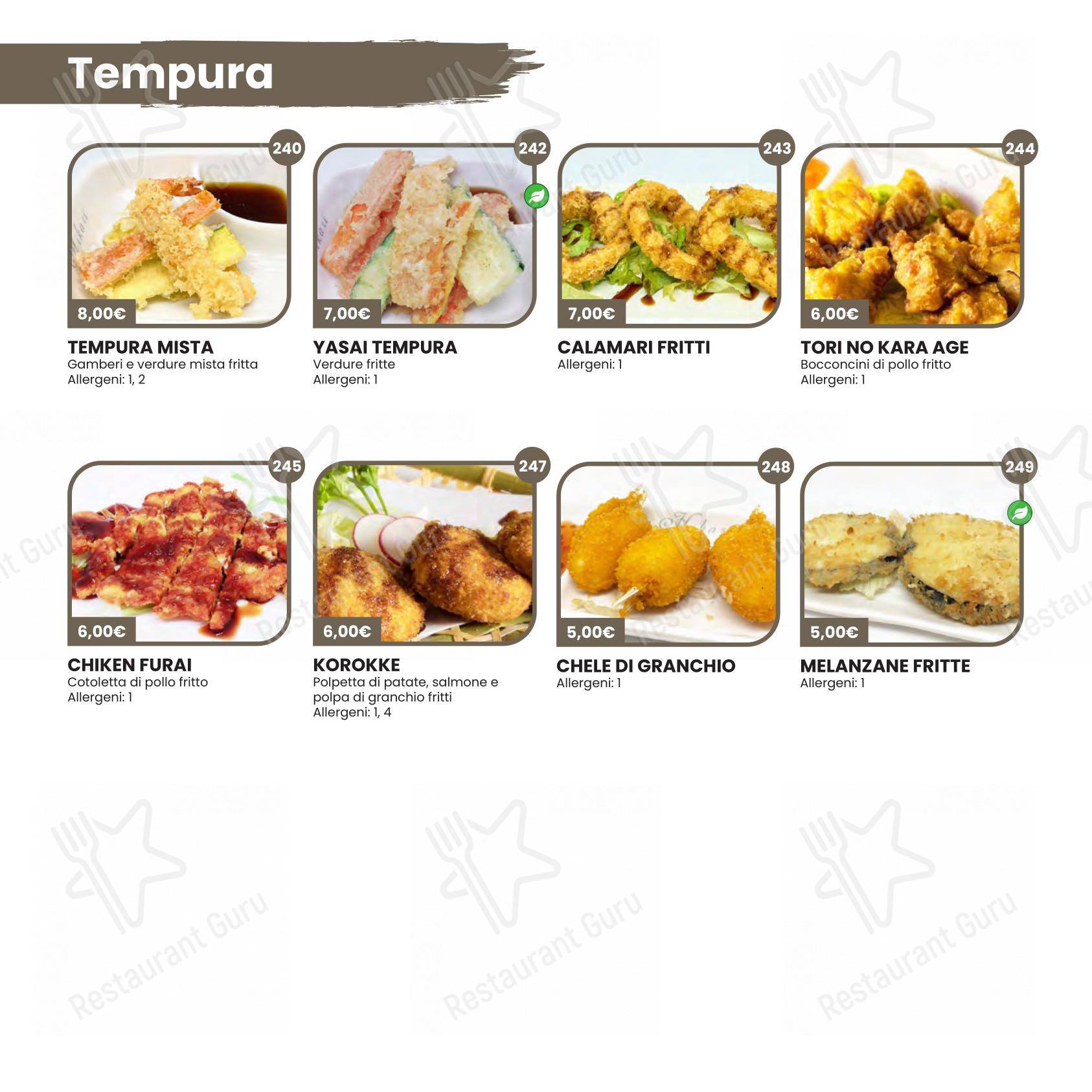 Hikari Sushi in Brescia - Menu