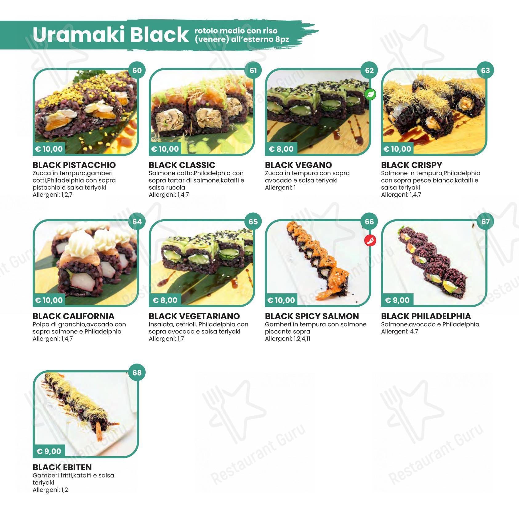 Menu di Hikari Sushi - 菜单